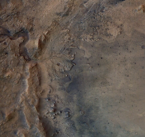 Jezero Crater as Seen by ESA's Mars Express Orbiter